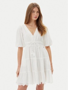 Pepe Jeans Sukienka letnia Day PL953694 Biały Regular Fit