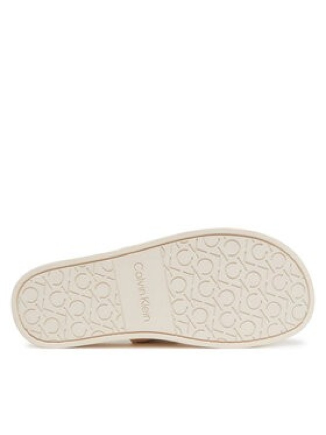 Calvin Klein Klapki Flat Slide Jacq HW0HW02486 Écru