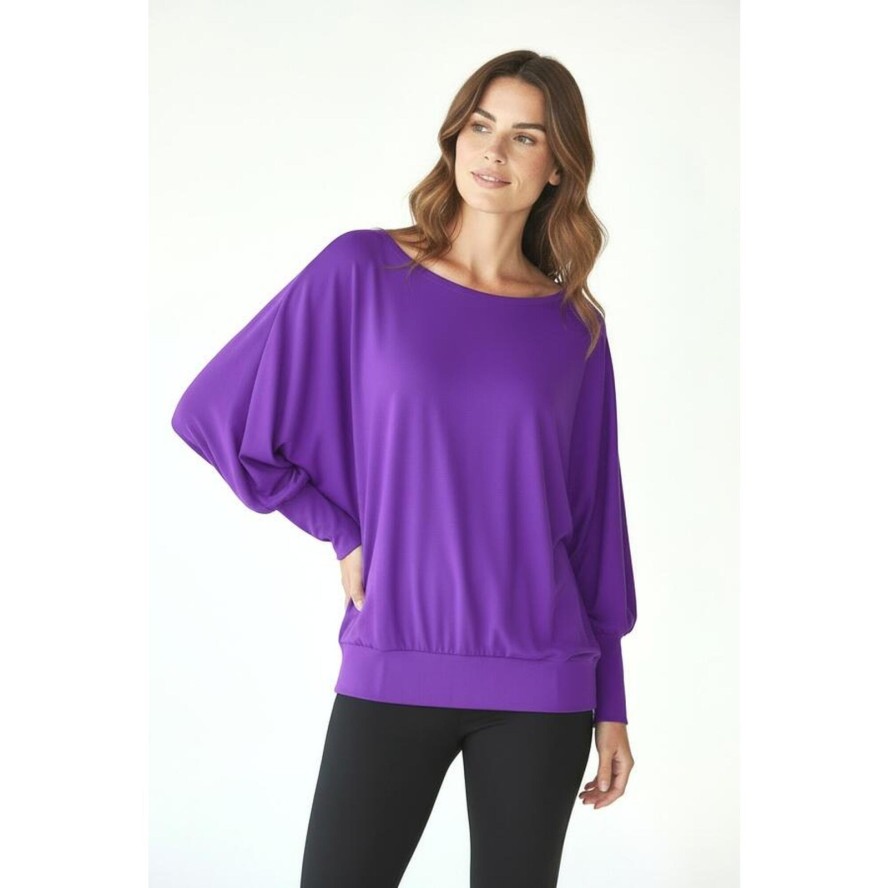 Bluzka do tańca i fitness damska Latina violet 2skin