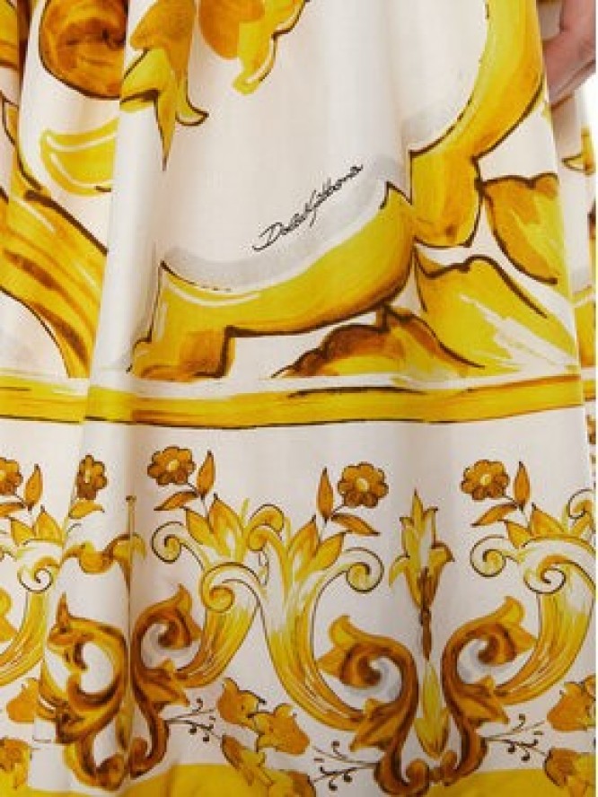 Dolce&Gabbana Sukienka letnia F6AEIT HH5A1 Żółty Regular Fit