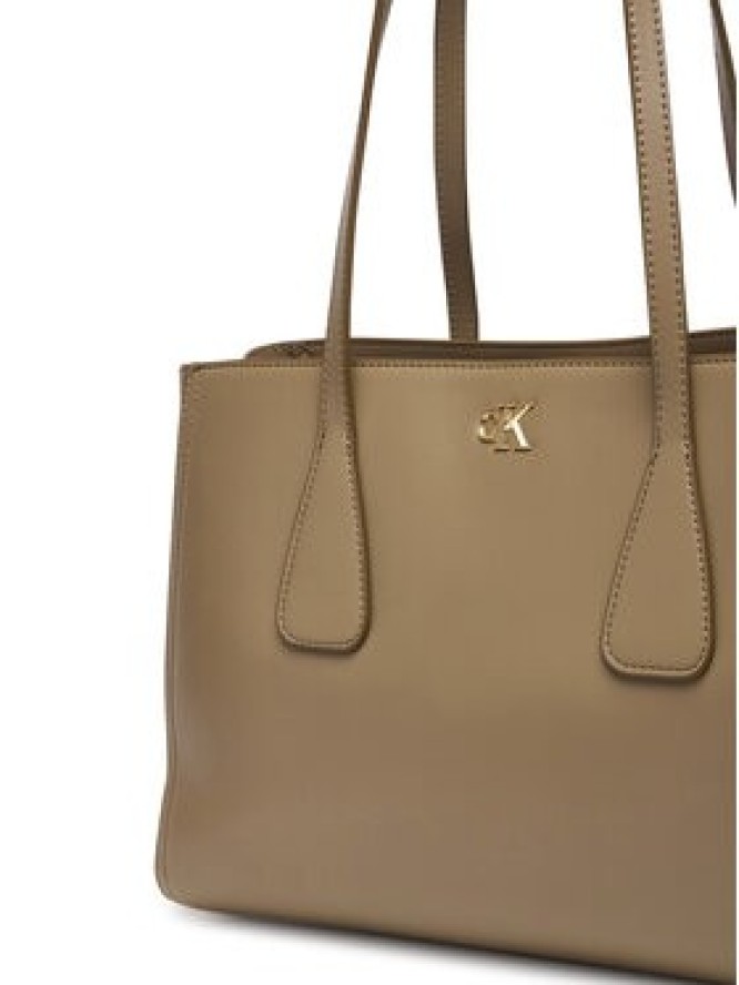 Calvin Klein Torebka Ck Medium Work Tote LV04F3442G Beżowy