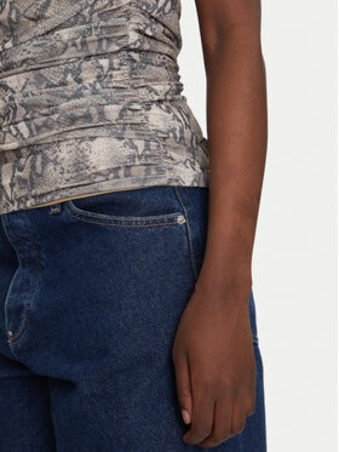 HUGO Top Doffiano 50537142 Beżowy Slim Fit