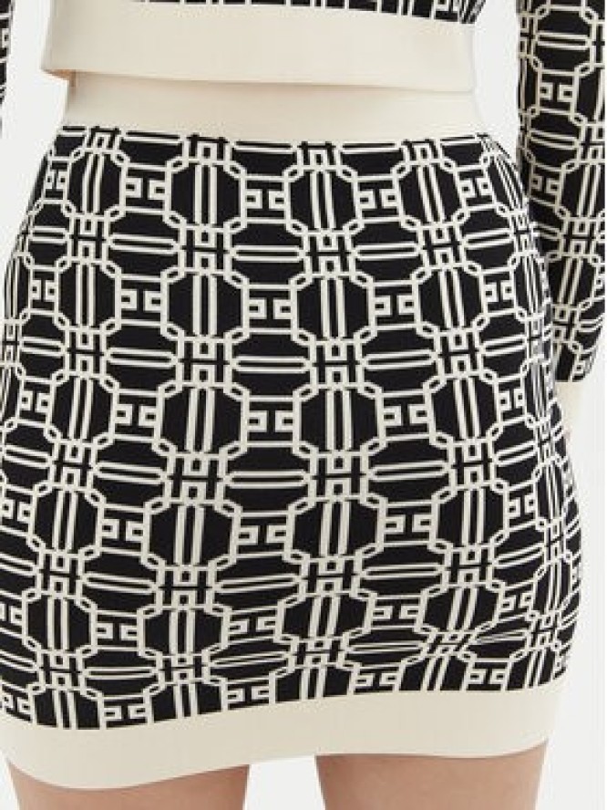 Elisabetta Franchi Spódnica mini GK-04B-47E2-V260 Czarny Slim Fit