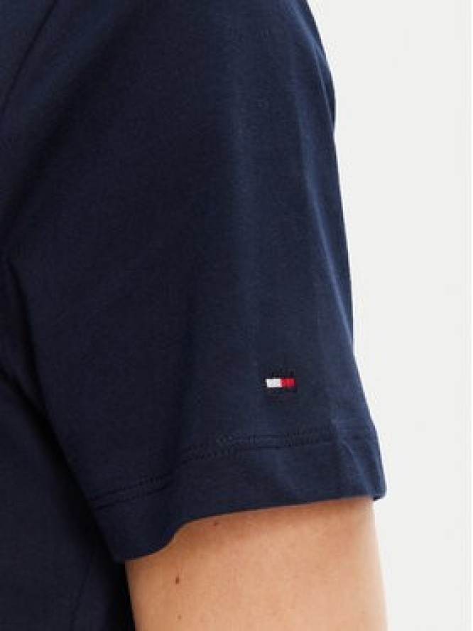 Tommy Hilfiger T-Shirt Script WW0WW47210 Granatowy Regular Fit