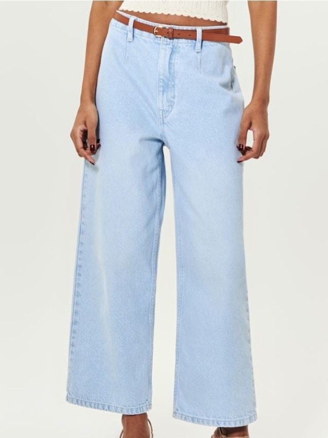 Jeansy culotte - niebieski