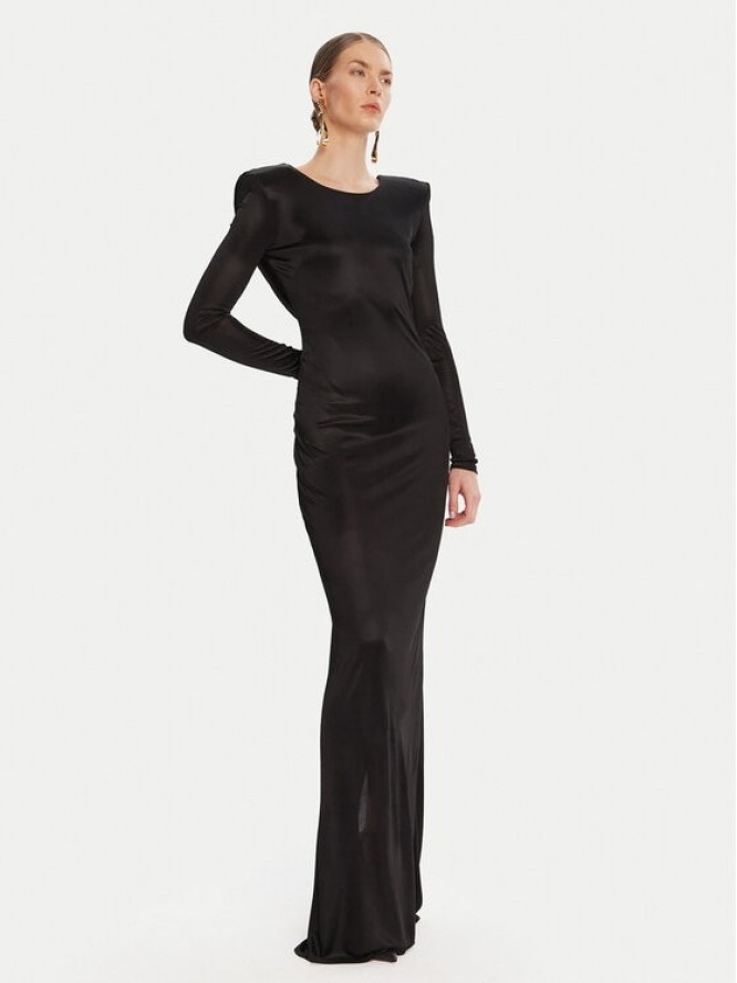 Elisabetta Franchi Sukienka wieczorowa AB-R10-56E2-V690 Czarny Regular Fit