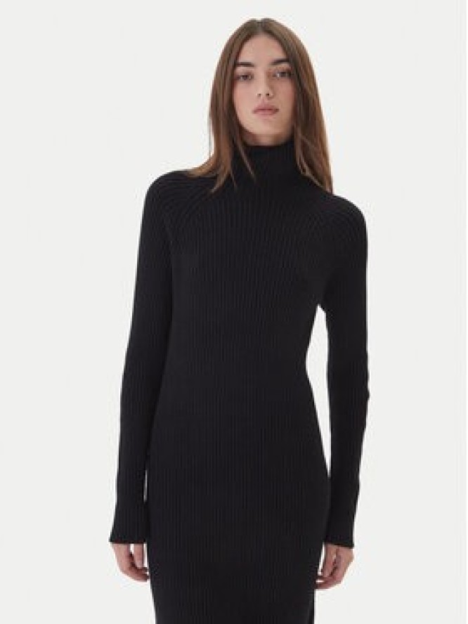 Kontatto Sukienka dzianinowa 3M0853C Czarny Regular Fit