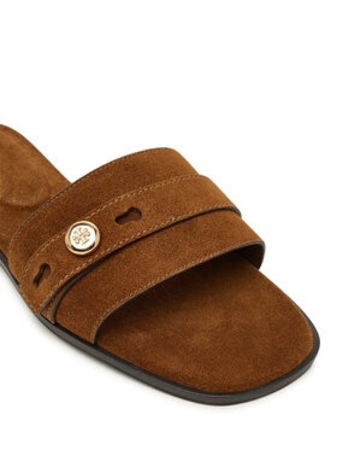 Tory Burch Klapki Romy 183306 Brązowy