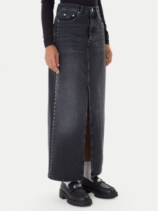 Tommy Jeans Spódnica jeansowa Layla DW0DW21576 Czarny Regular Fit