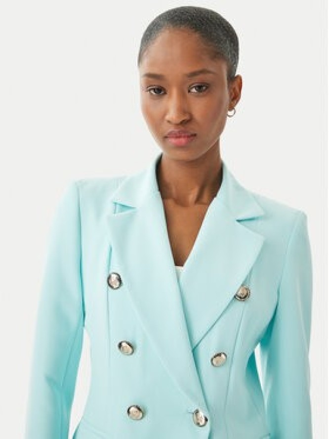 Maryley Marynarka 26EB139/43AC Turkusowy Regular Fit