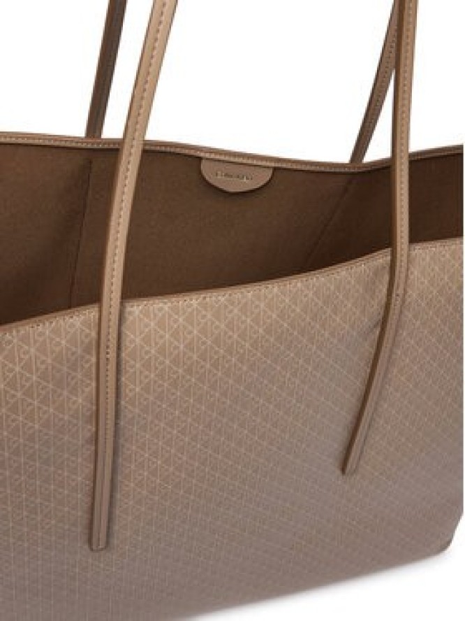 Calvin Klein Torebka Emblem Aop Large Tote W/ Pouch LV04F3364G Beżowy