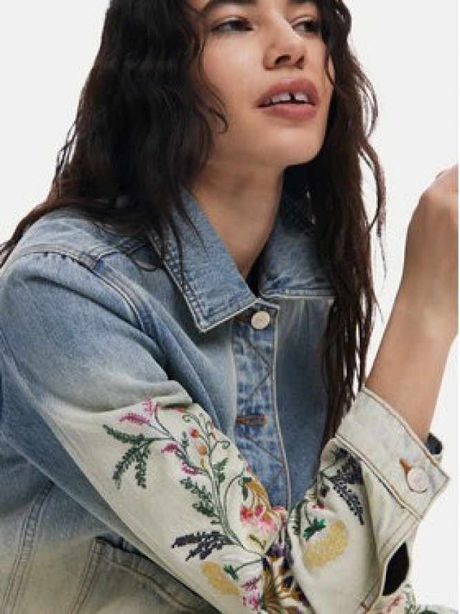 Desigual Kurtka jeansowa Houston 25SWED06 Niebieski Regular Fit