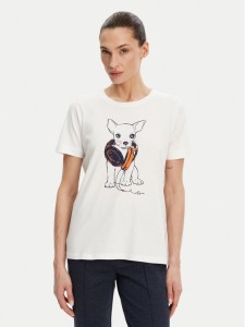 Olsen T-Shirt 11105029 Biały Slim Fit