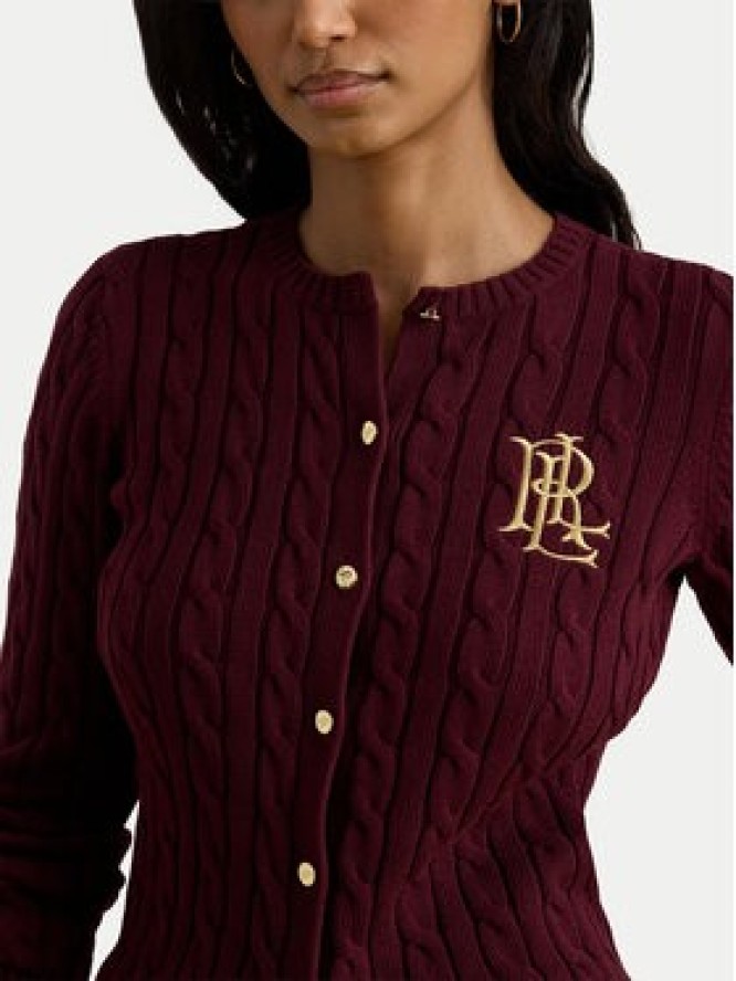 LAUREN RALPH LAUREN Kardigan 200932225014 Bordowy Regular Fit