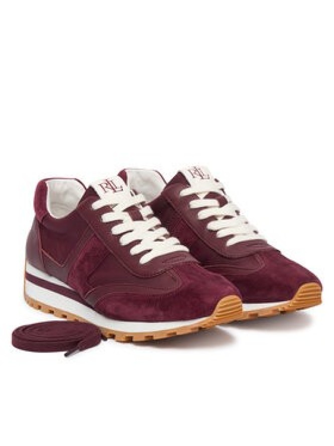 LAUREN RALPH LAUREN Sneakersy Dani 802P04672007 Bordowy