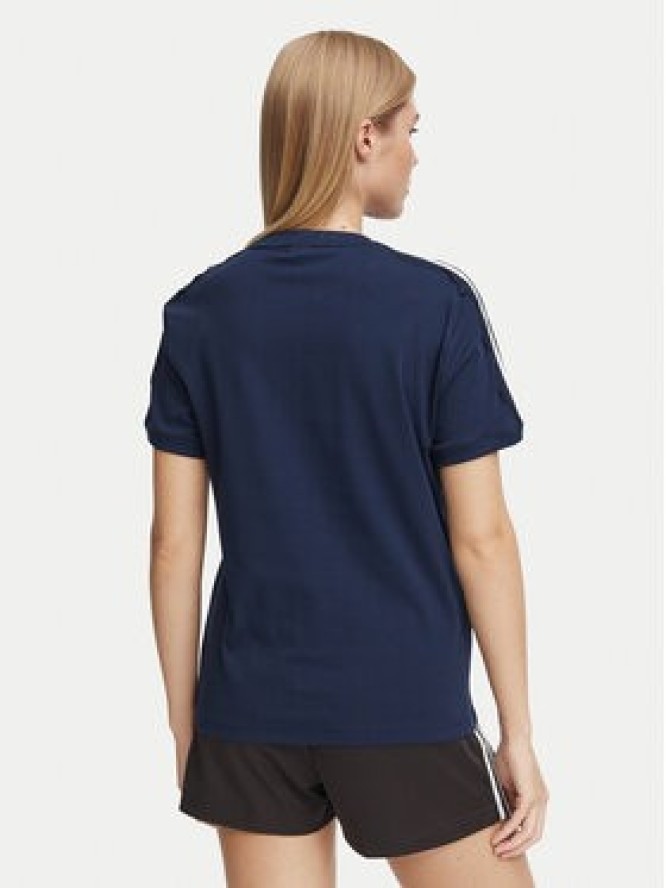 adidas T-Shirt Lace 3 Stripes LG4264 Granatowy Regular Fit