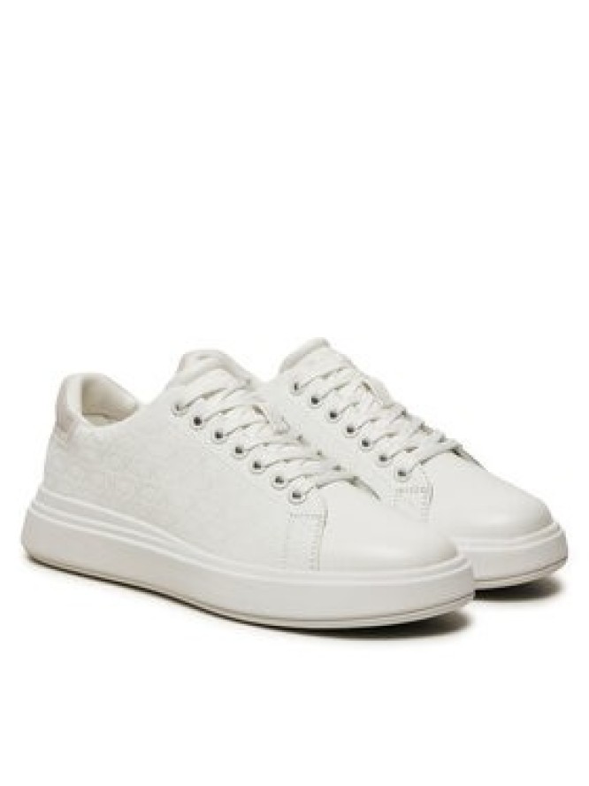 Calvin Klein Sneakersy Cupsole Lace Up Mono HW0HW02445 Biały