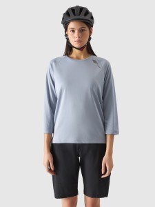 4F Koszulka rowerowa z długim rękawem damska - niebieska S