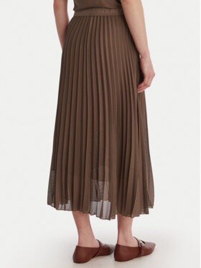 Marella Spódnica plisowana Gabbia 2613101085 Brązowy Regular Fit