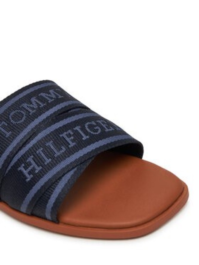 Tommy Hilfiger Klapki Webbing Mule FW0FW08421 Granatowy