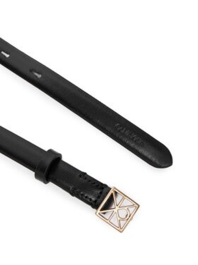 Calvin Klein Pasek Damski Emblem Buckle 15Mm Fixed Smooth LV04F7061G Czarny