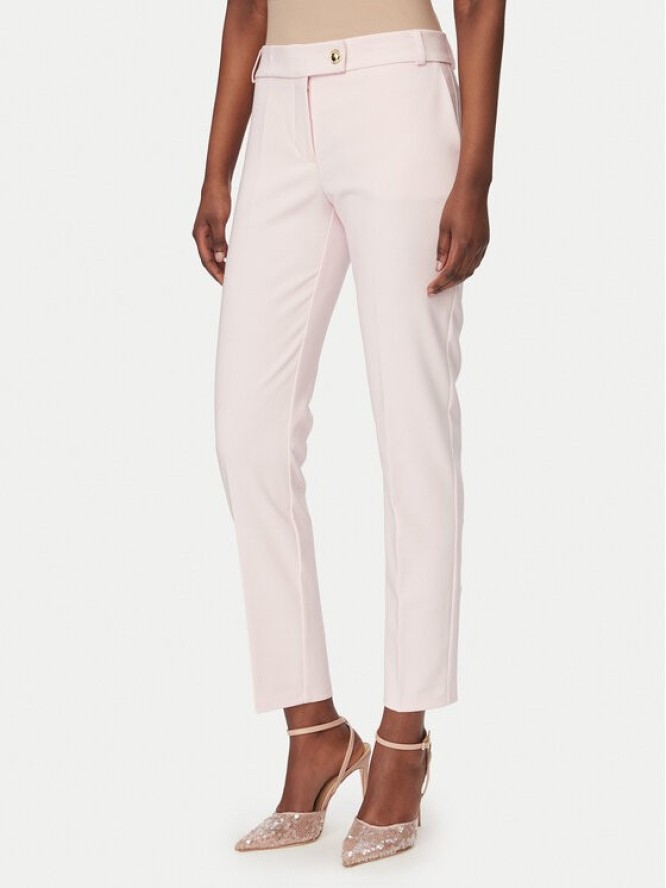Rinascimento Spodnie materiałowe CFC0128638003 Różowy Slim Fit