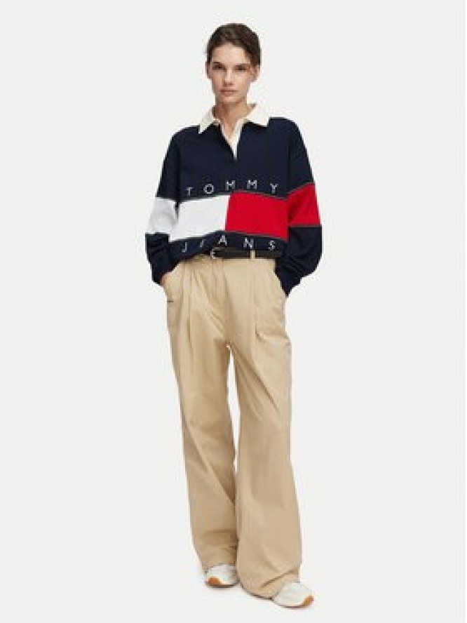 Tommy Jeans Spodnie materiałowe DW0DW21698 Beżowy Regular Fit
