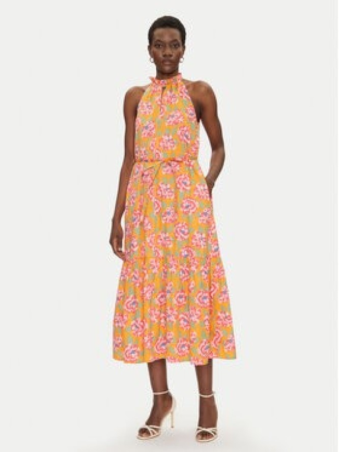 French Connection Sukienka letnia 71YQV Pomarańczowy Regular Fit