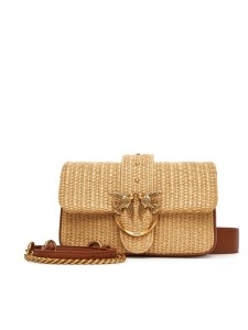 PINKO Torebka Love One Mini Slouchy Fl PE 25 PLTT 104340 A2CF Beżowy