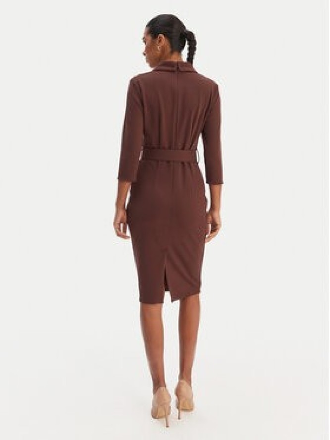 Rinascimento Sukienka koktajlowa CFC0126777003 Brązowy Slim Fit