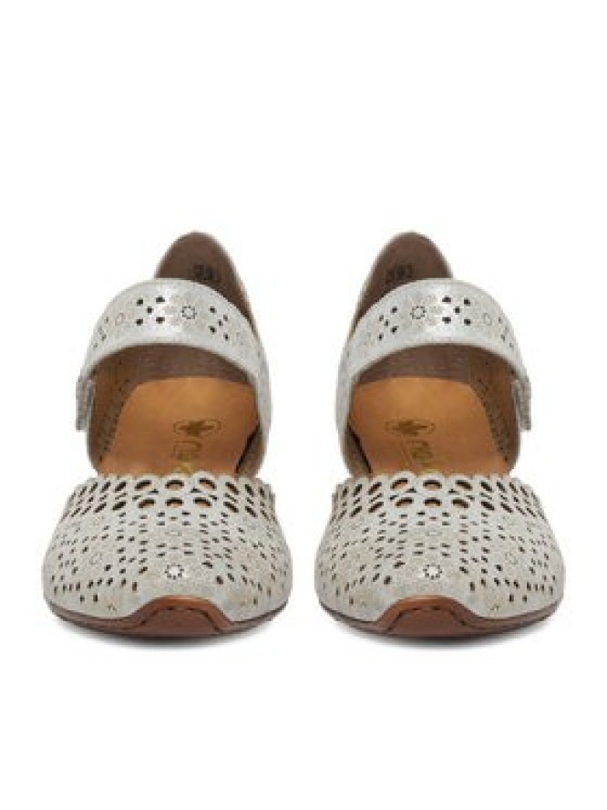 Rieker Półbuty 43753-90 Srebrny