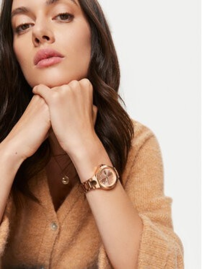 DKNY Zegarek Chambers NY6642 Różowe złocenie