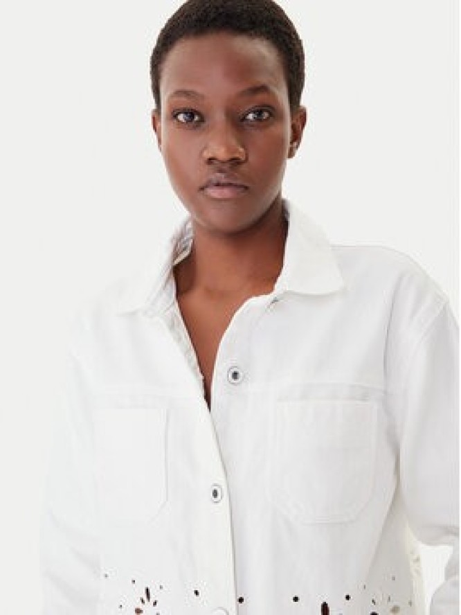 Morgan Kurtka jeansowa 252-VBRAD Biały Regular Fit