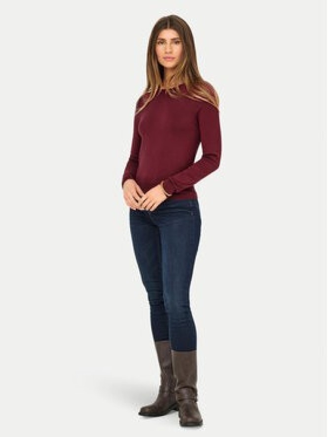 ONLY Sweter Venice 15333989 Bordowy Regular Fit
