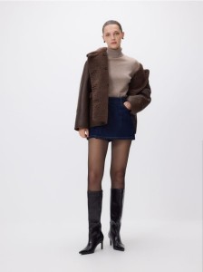 Jeansowe spódnico-szorty - granatowy