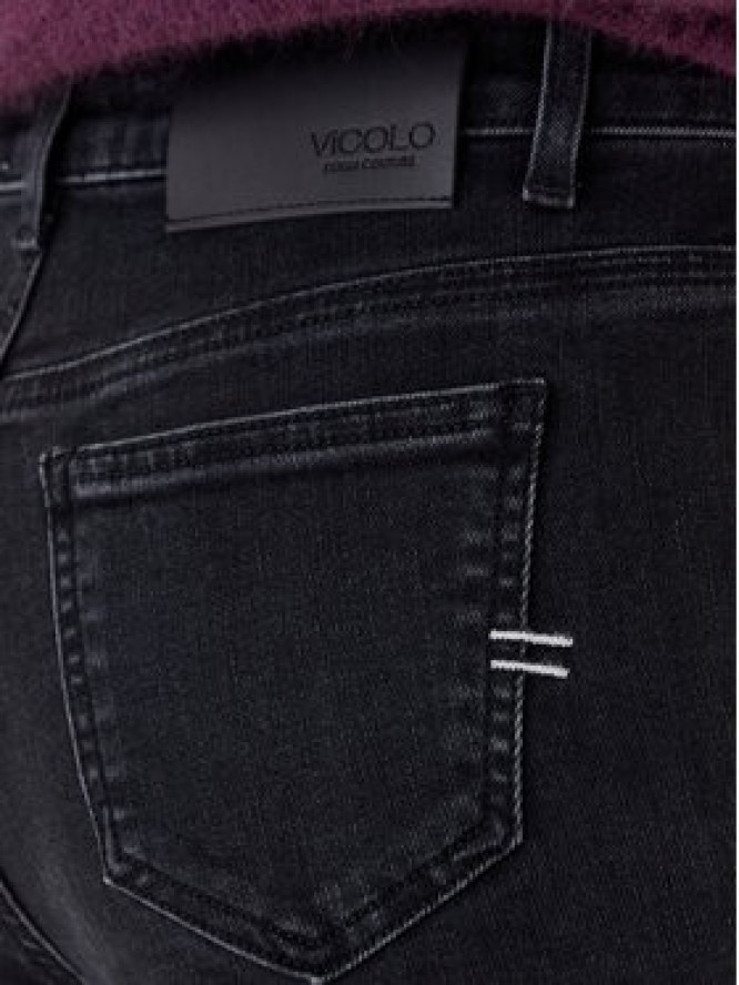 ViCOLO Jeansy DF5078 Czarny Wide Leg
