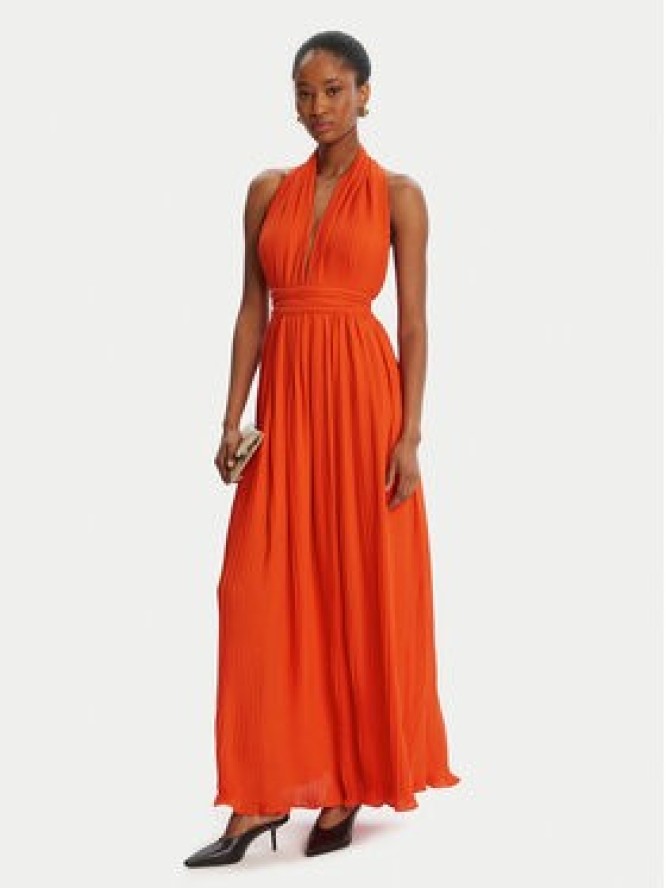 Bardot Sukienka wieczorowa Amala Pleated Halter 60031DB Czerwony Regular Fit