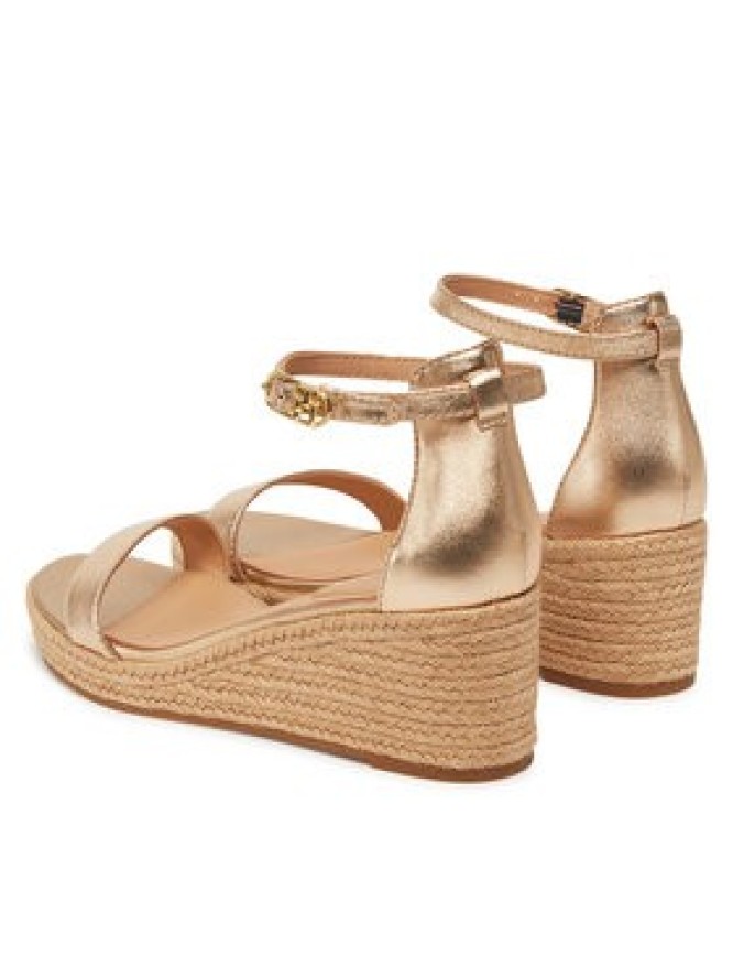 Tommy Hilfiger Espadryle Th Metallic Mid Wedge Espadrille FW0FW08663 Złoty