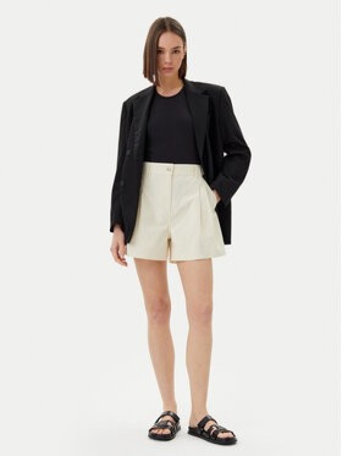 Barbour Szorty materiałowe Cecylie LST0019CR31 Écru Regular Fit