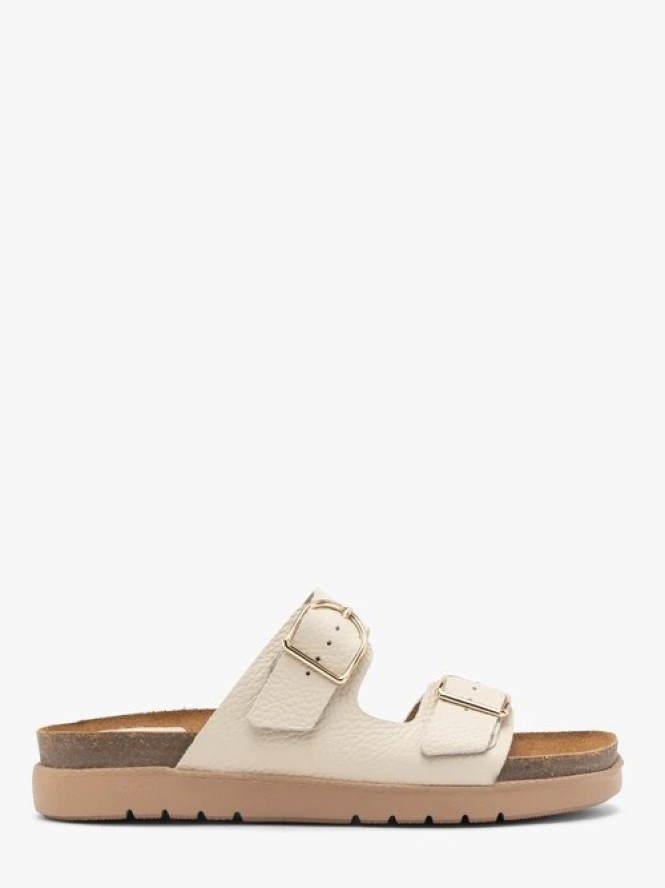 Kremowe klapki damskie