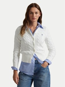Polo Ralph Lauren Kardigan 211891643001 Biały Regular Fit