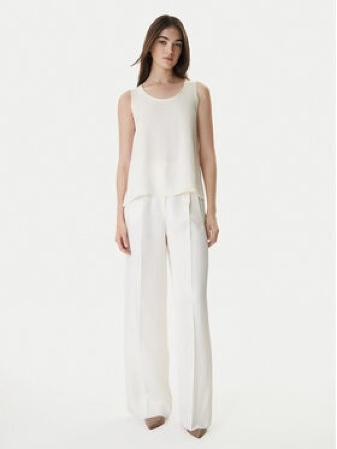 Marella Spodnie materiałowe Adito 2615131221 Écru Straight Fit