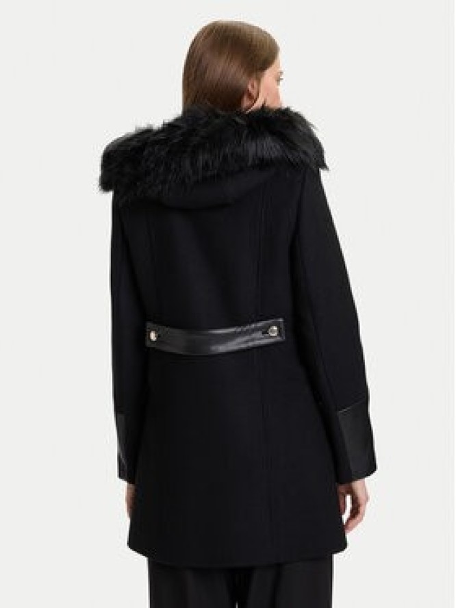 Morgan Płaszcz wełniany 222-GSIBIL Czarny Regular Fit