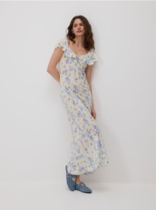 Sukienka maxi z wiskozy - wielobarwny