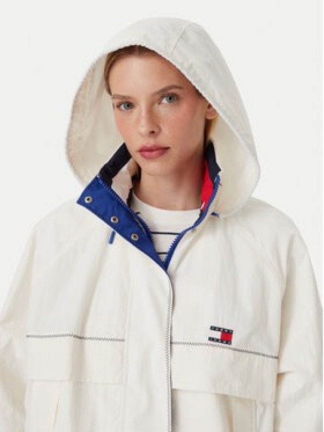 Tommy Jeans Wiatrówka Regatta DW0DW22915 Biały Oversize
