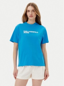 Karl Lagerfeld Jeans T-Shirt A1W17005 Niebieski Relaxed Fit