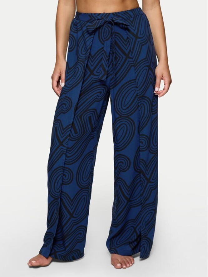 Triumph Spodnie materiałowe Beach MyWear 10222189 Granatowy Wide Leg