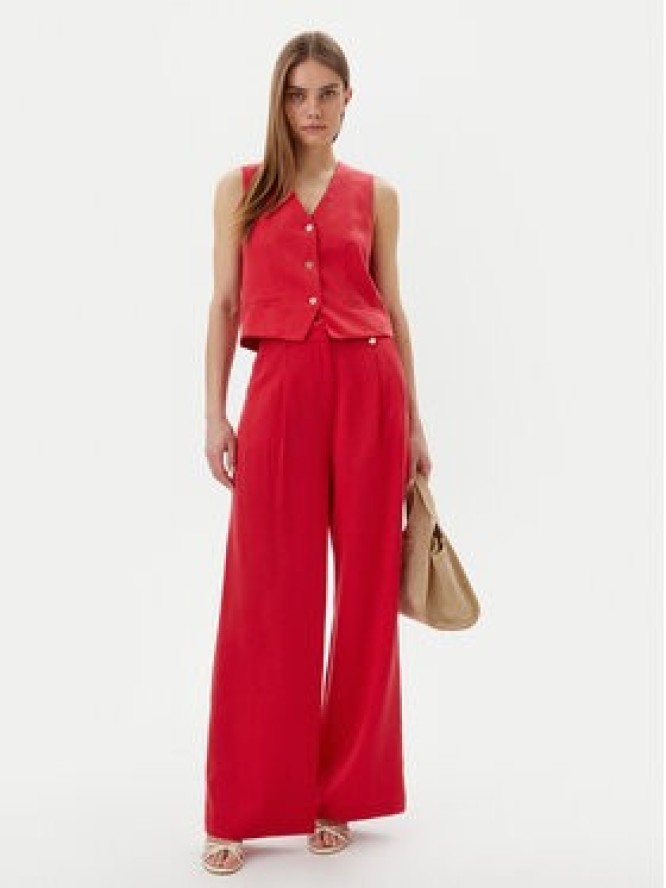 LOLA CASADEMUNT Spodnie palazzo LS2514010 Czerwony Wide Leg
