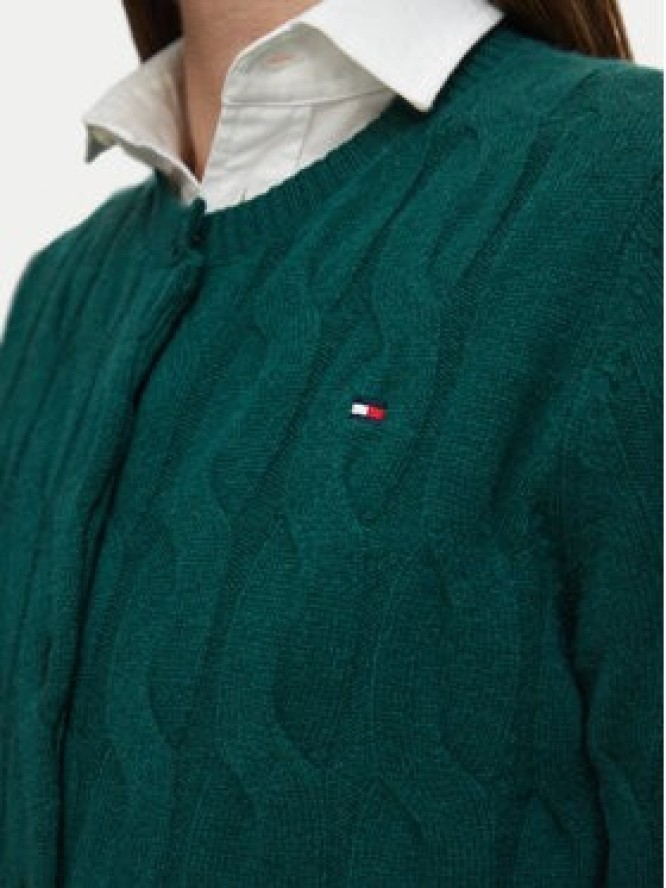 Tommy Hilfiger Kardigan Soft WW0WW52191 Zielony Regular Fit