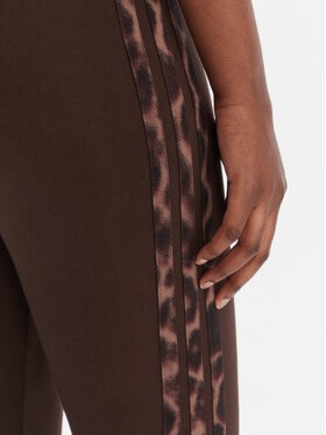 adidas Legginsy Seasonal Essentials Leopard Print KA2793 Brązowy Slim Fit